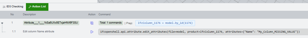 Generated command list with execute controls